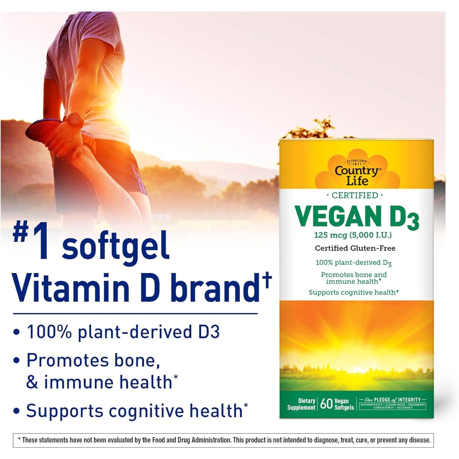 Country Life Vegan D3 125 mcg (5000 IU)-N101 Nutrition