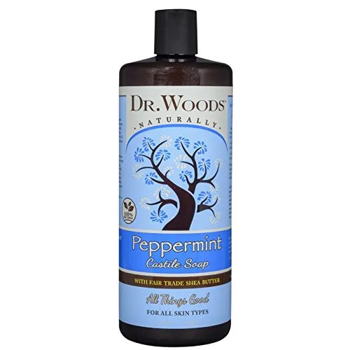 Dr Woods Pure Peppermint Castile Soap with Organic Shea Butter-N101 Nutrition