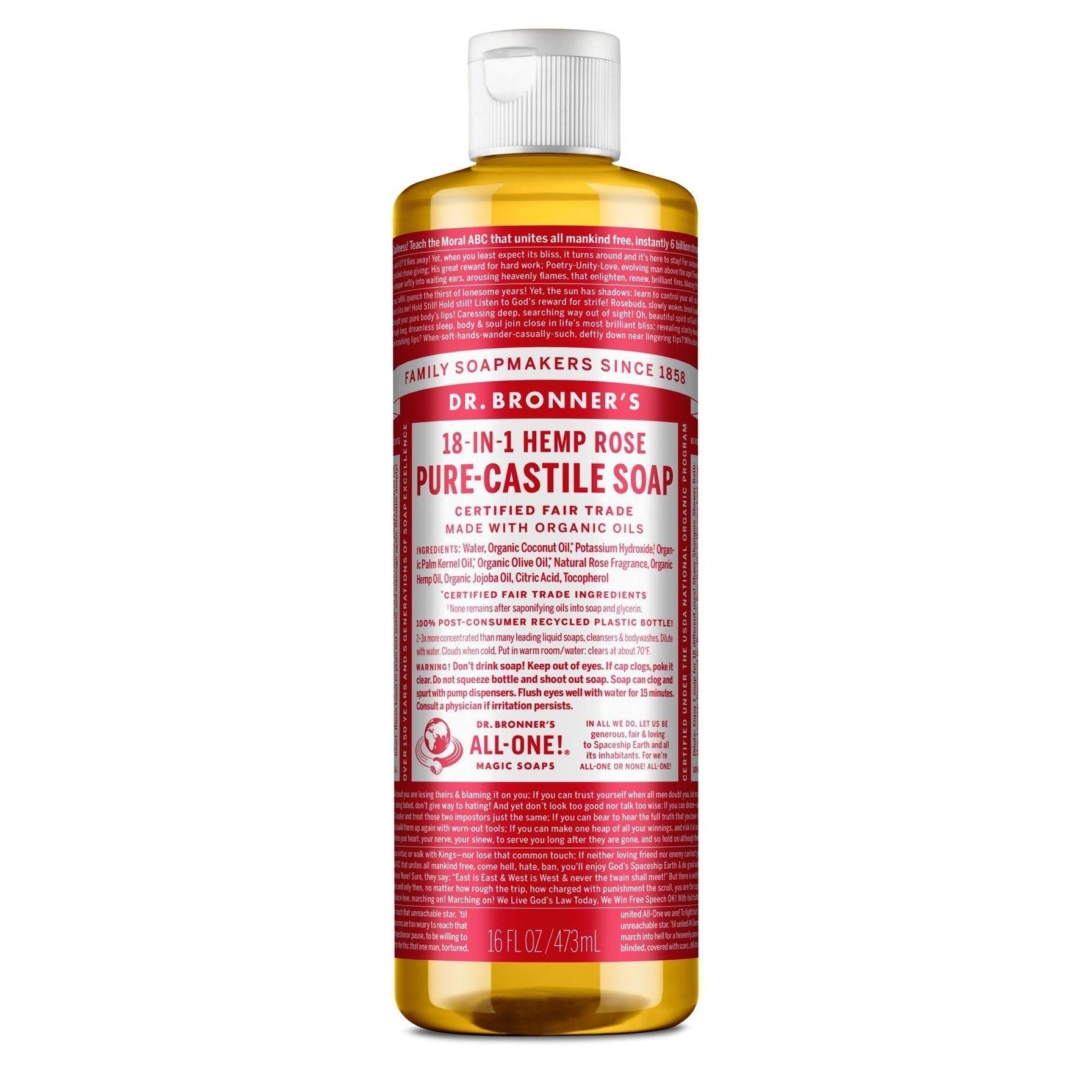 Dr. Bronner's Pure-Castile Liquid Soap-N101 Nutrition