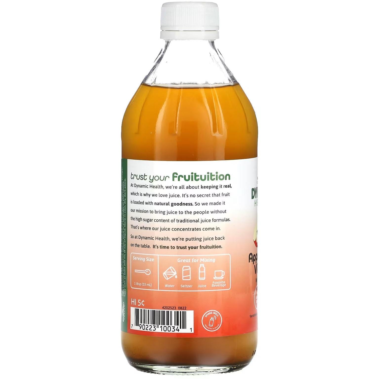 Dynamic Health Apple Cider Vinegar with Mother & Honey (Glass Bottle)-N101 Nutrition