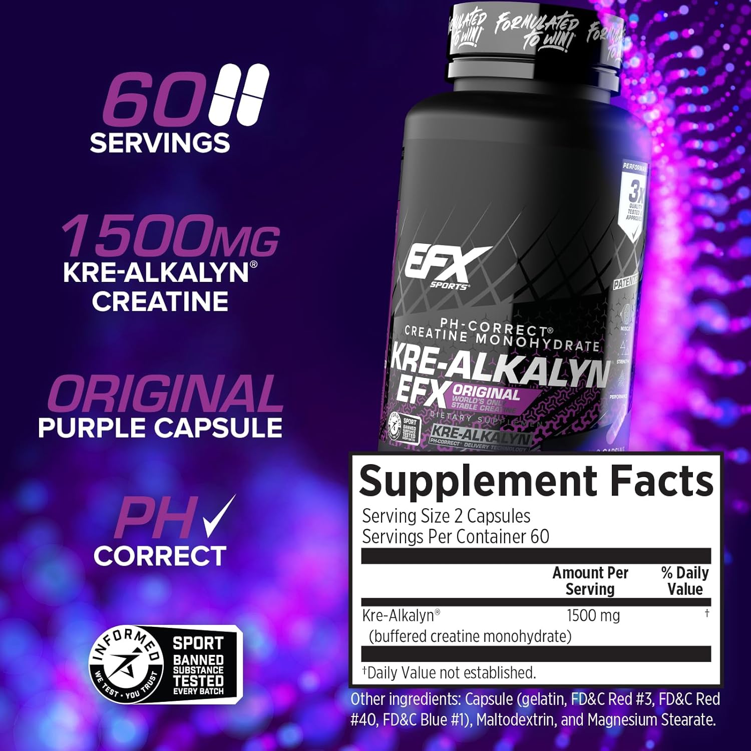 EFX Sports Kre-Alkalyn EFX-N101 Nutrition