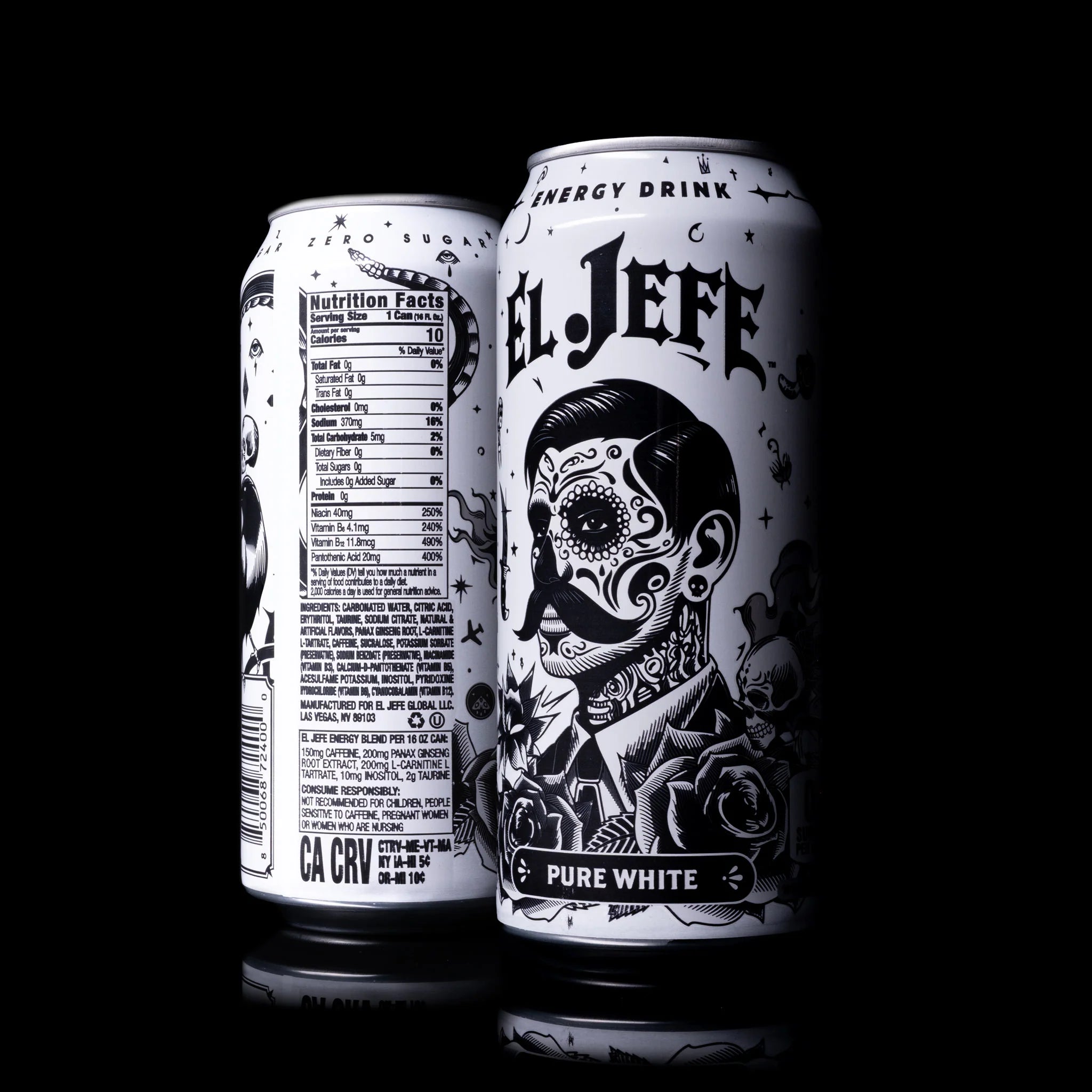 El Jefe Energy Drink-Single (16 fl oz)-Pure White (discontinued)-N101 Nutrition