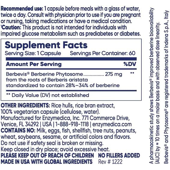 Enzymedica Berberine Phytosome-N101 Nutrition