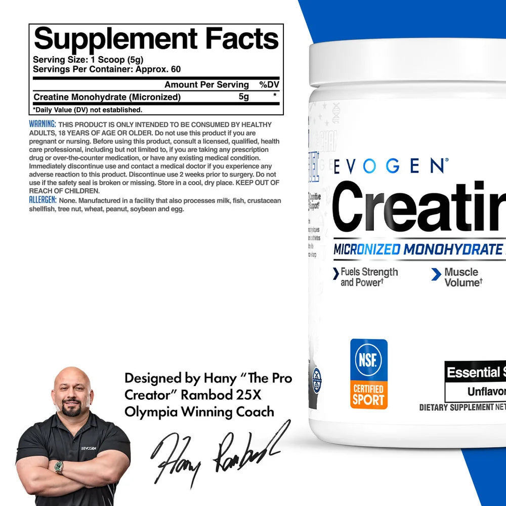 Evogen Essential Series Creatine Monohydrate-N101 Nutrition