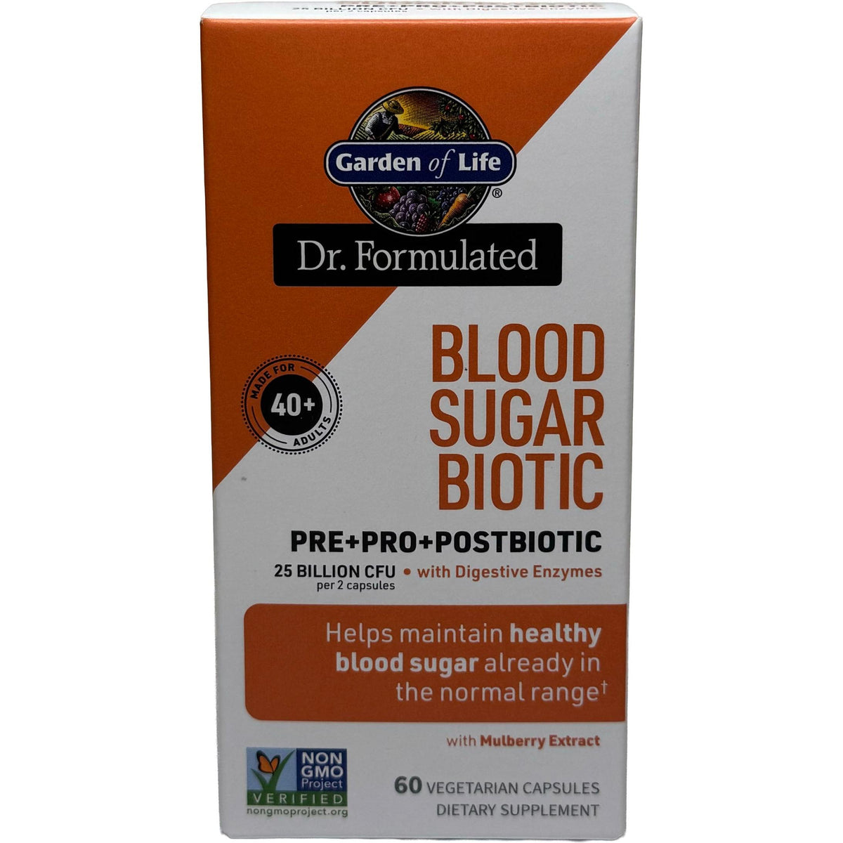 Garden of Life Dr. Formulated Blood Sugar Biotic-60 vegetarian capsules-N101 Nutrition