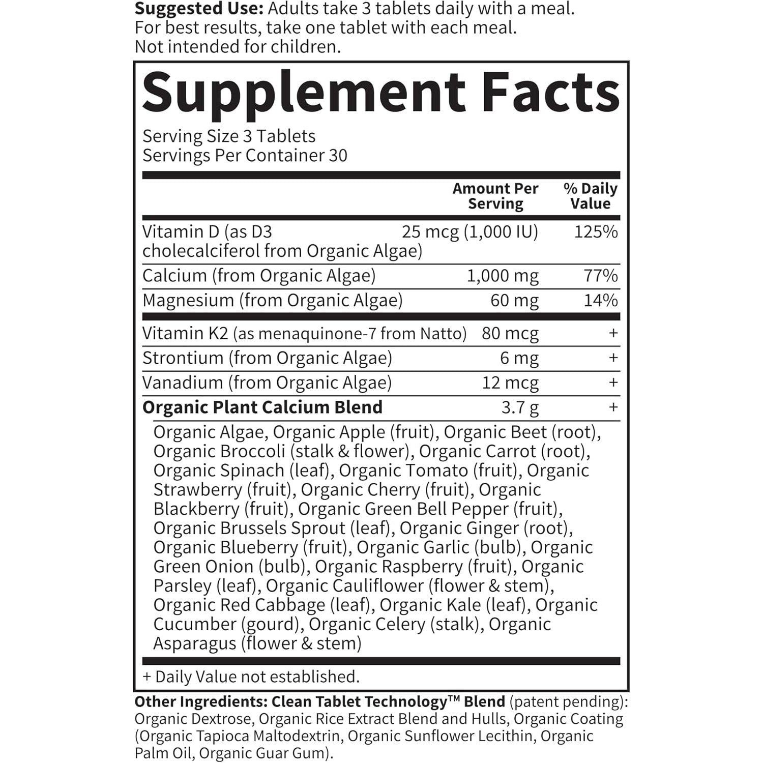 Garden of Life Organics Plant Calcium-N101 Nutrition