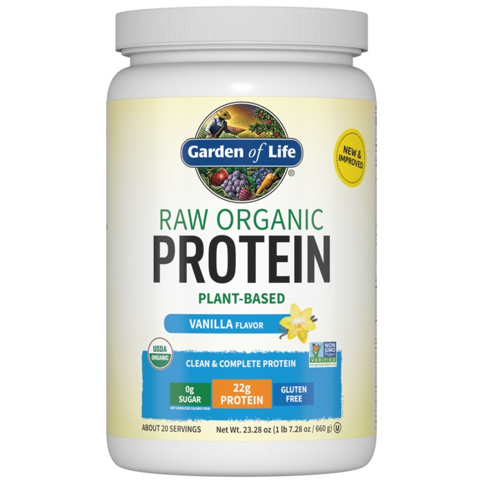 Garden of Life RAW Organic Protein-20 servings-Vanilla-N101 Nutrition