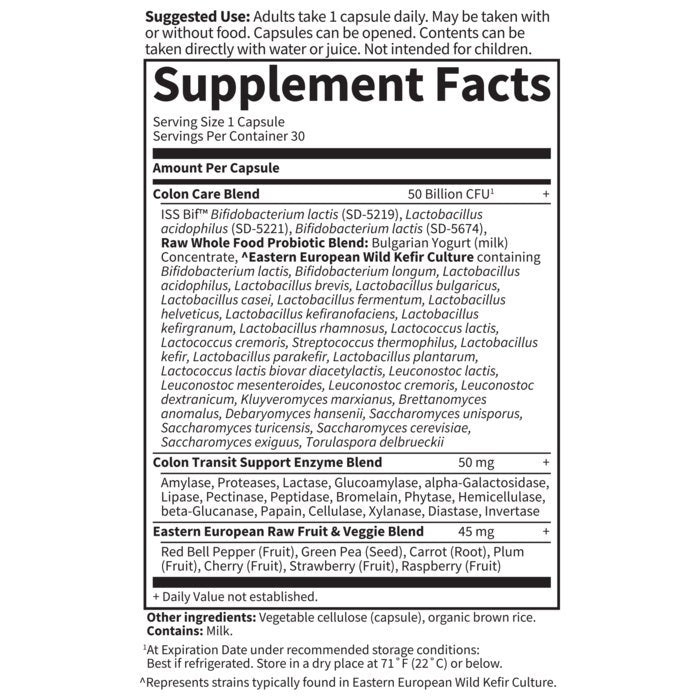 Garden of Life RAW Probiotics Colon Care-N101 Nutrition