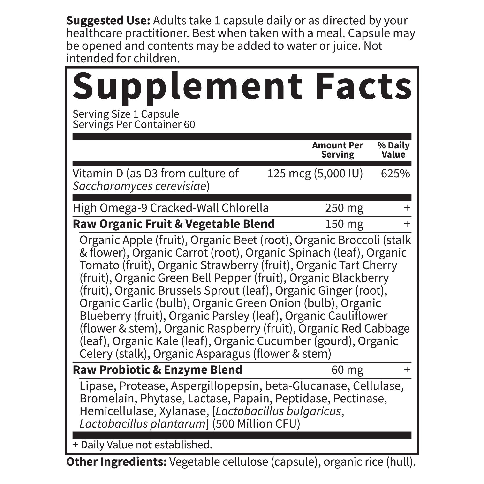 Garden of Life Vitamin Code Raw D3 5,000 IU-N101 Nutrition