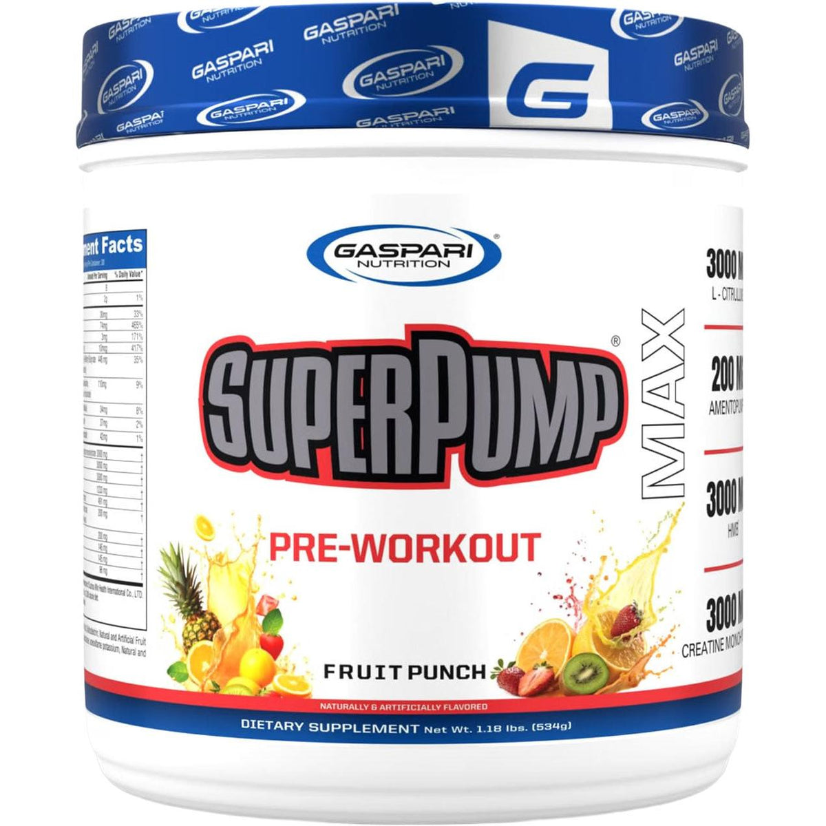 Gaspari Nutrition SuperPump MAX (new formula)-30 servings-Fruit Punch Blast-N101 Nutrition