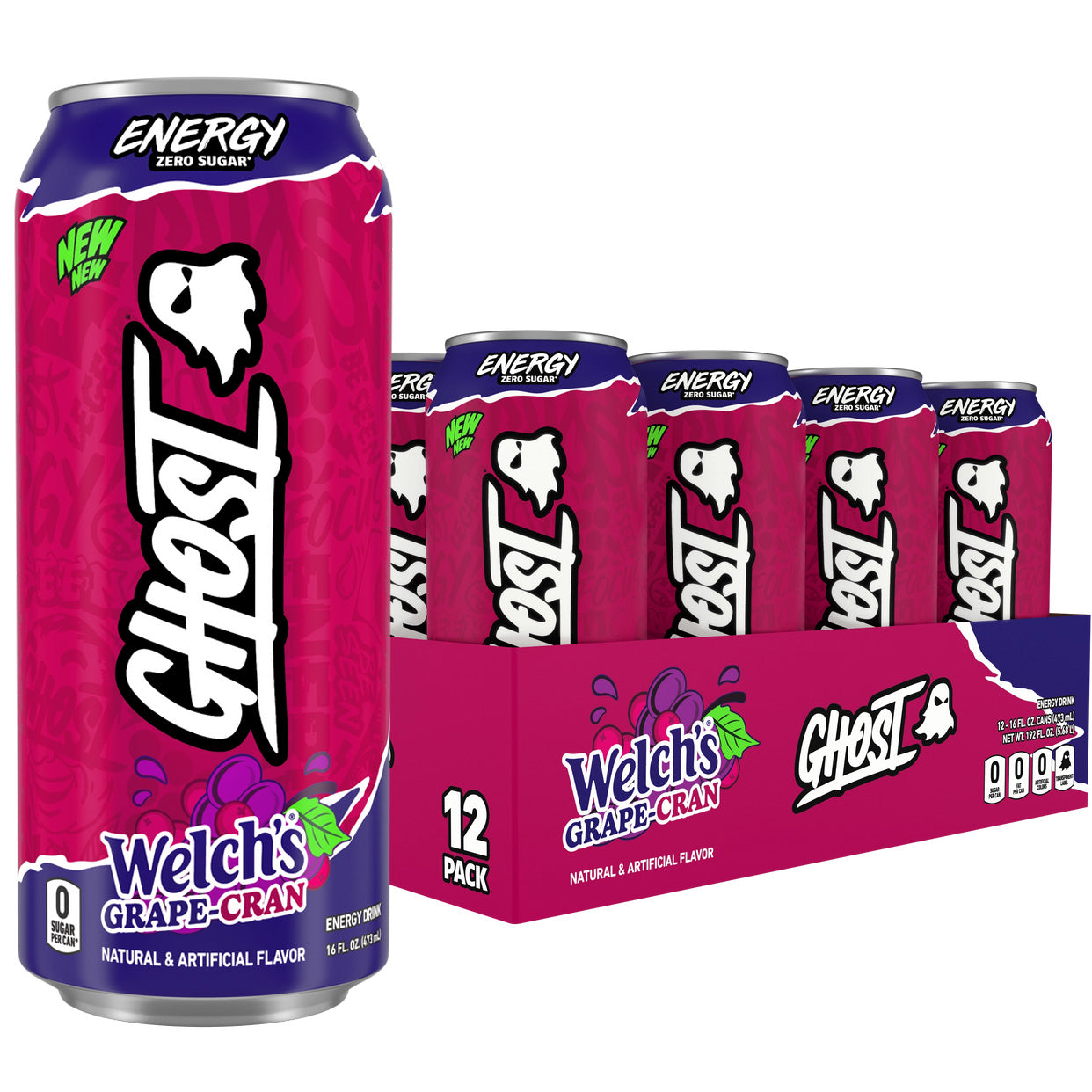 GHOST Energy Drink-Case (12 cans)-Welch's® Grape-Cran-N101 Nutrition