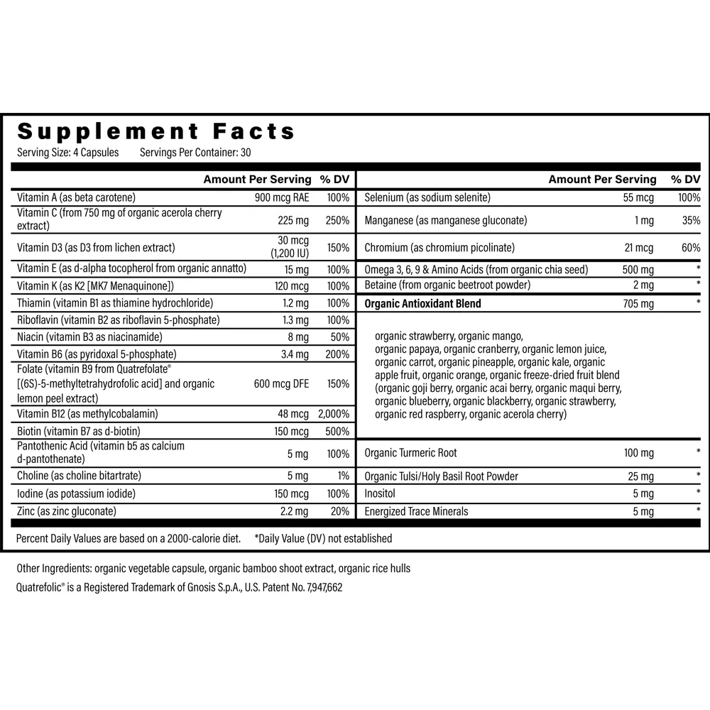 Global Healing Organic Multivitamin with Minerals-N101 Nutrition