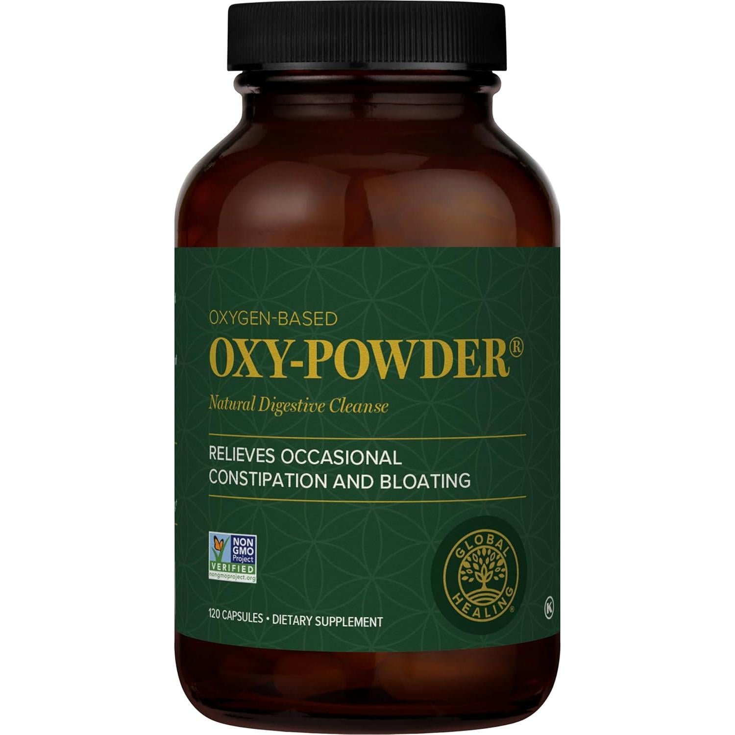 Global Healing Oxy-Powder Natural Digestive Cleanse-120 capsules-N101 Nutrition
