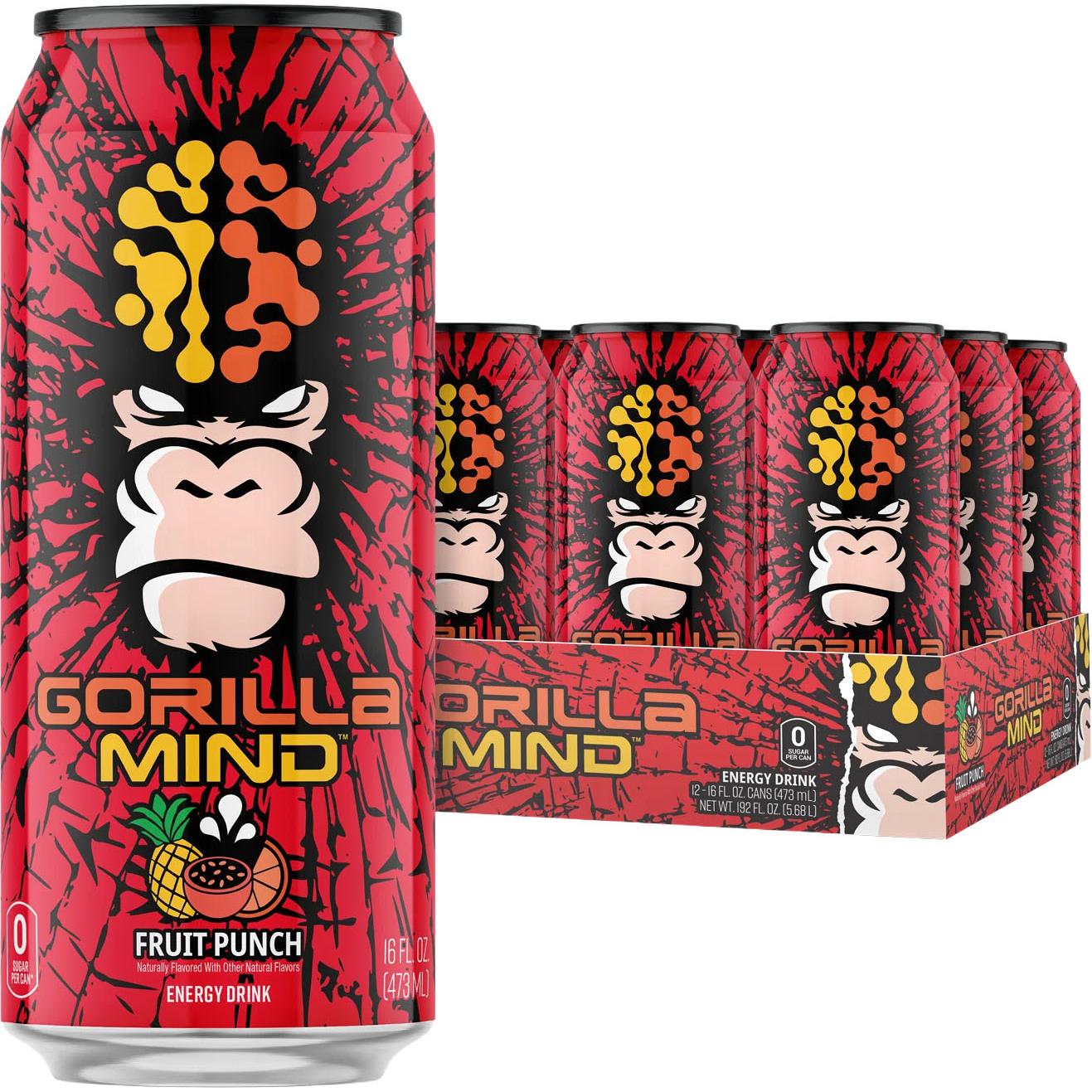 Gorilla Mind Energy Drink-Case (12 cans)-Fruit Punch-N101 Nutrition