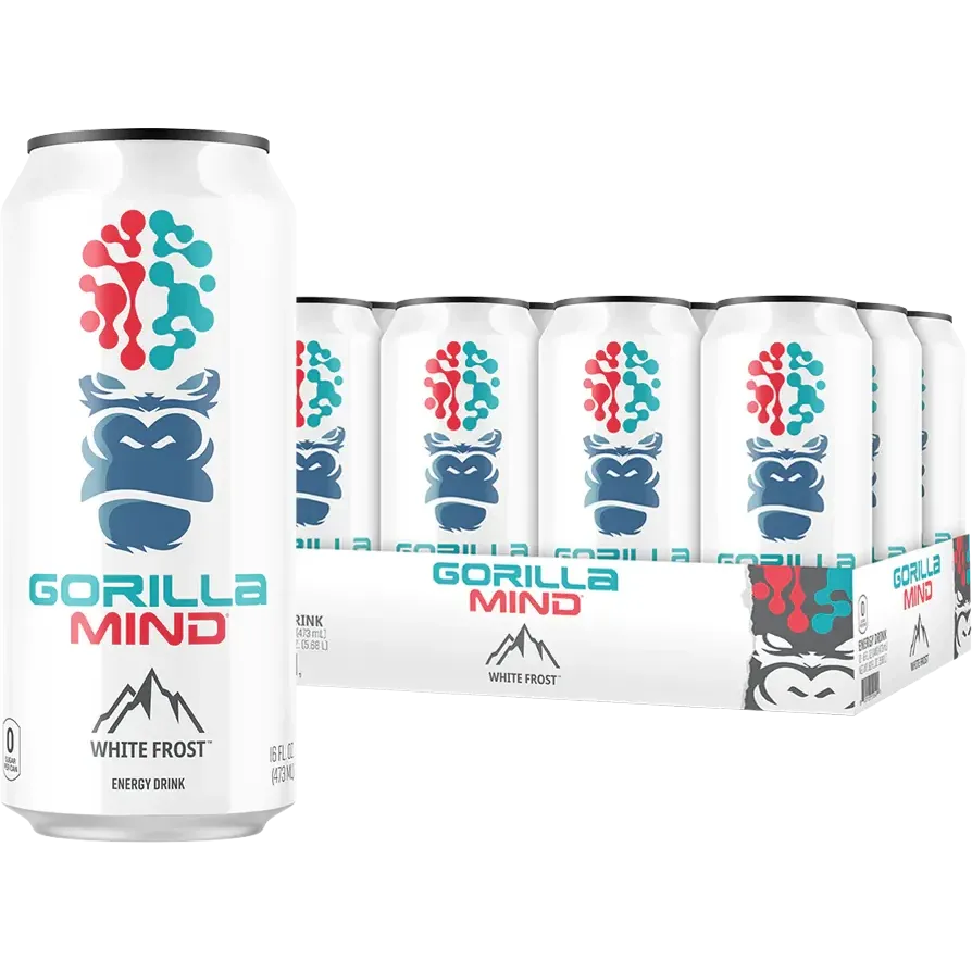 Gorilla Mind Energy Drink-Case (12 cans)-White Frost-N101 Nutrition