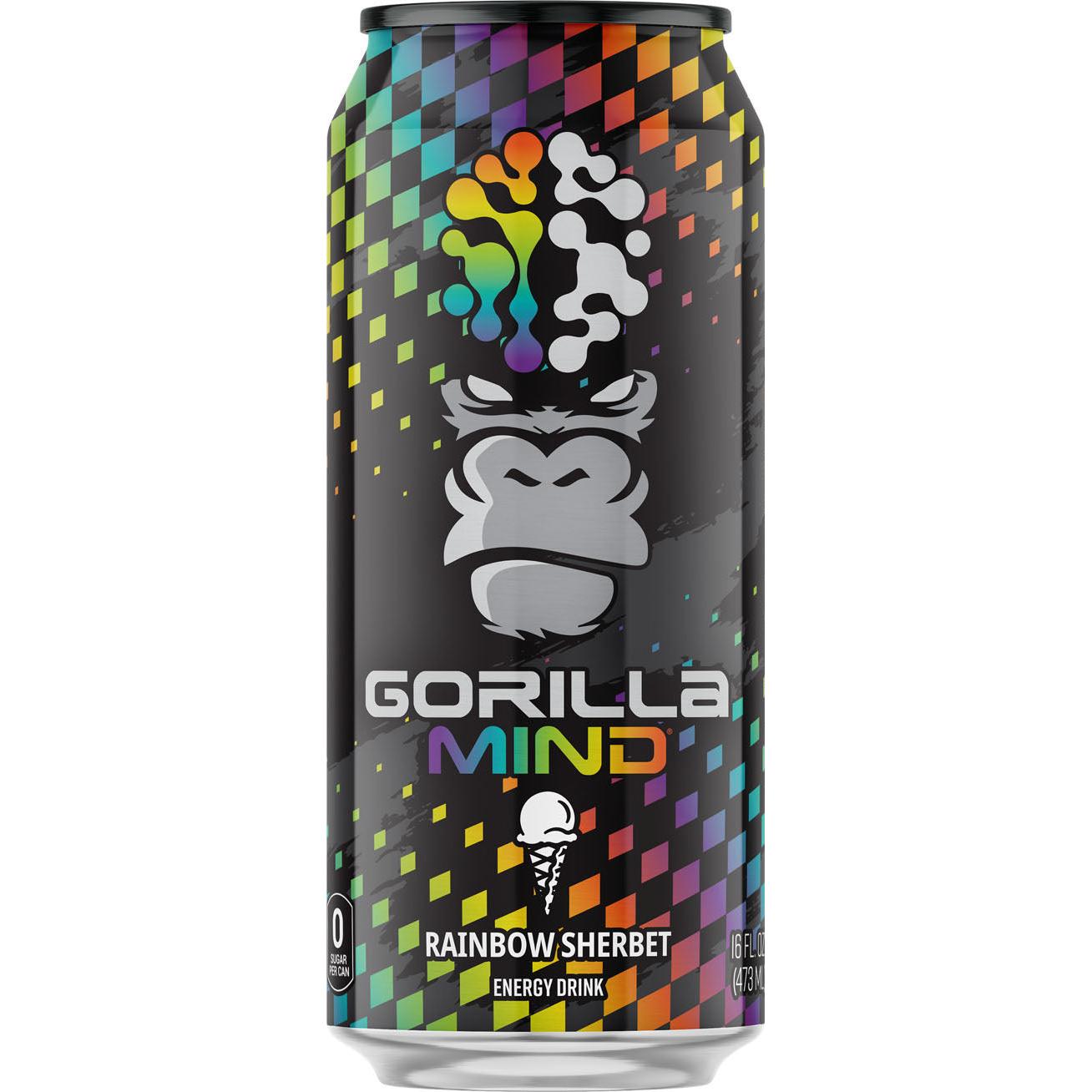 Gorilla Mind Energy Drink-Single (16 fl oz)-Rainbow Sherbet-N101 Nutrition