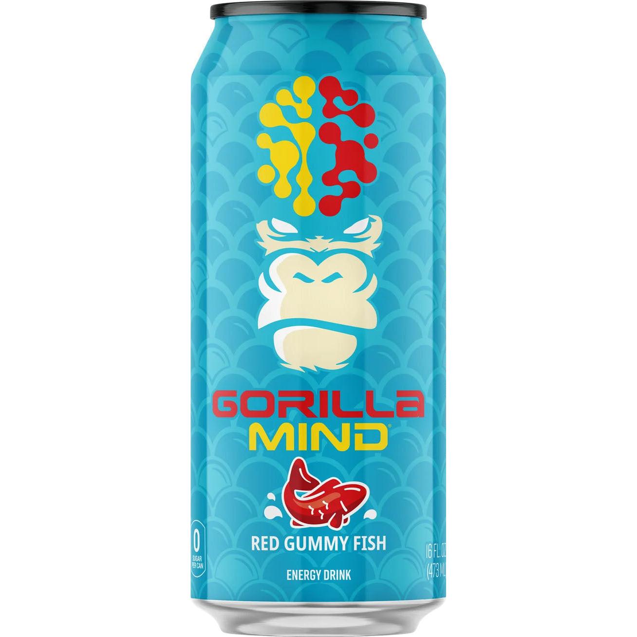 Gorilla Mind Energy Drink-Single (16 fl oz)-Red Gummy Fish-N101 Nutrition