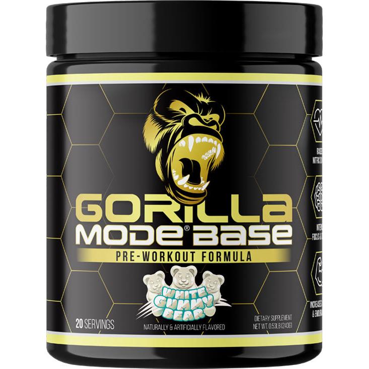Gorilla Mind Gorilla Mode Base-20 servings-White Gummy Bear-N101 Nutrition