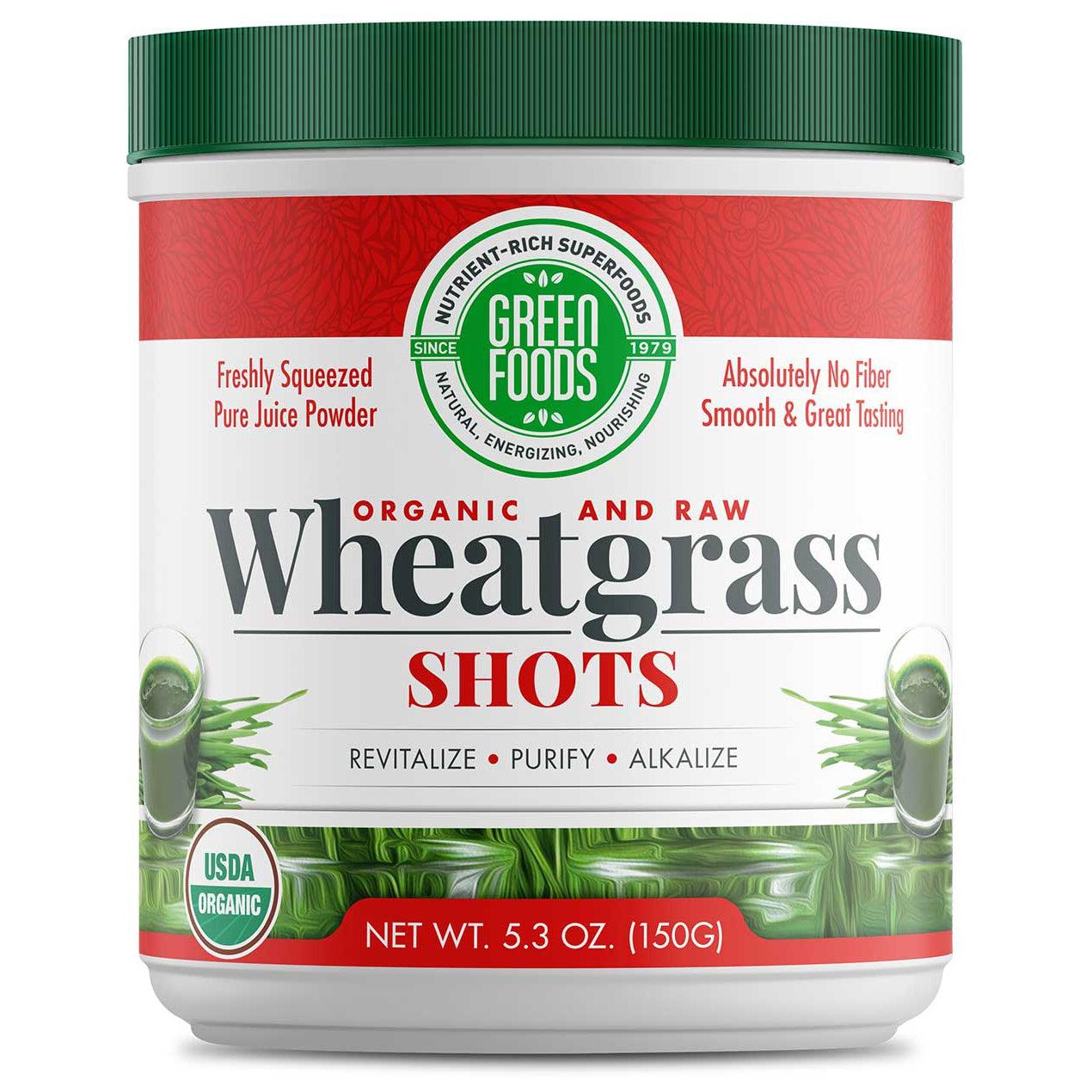 Green Foods Wheat Grass Shots (BEST BY 04/2026 - FINAL SALE / NO RETURNS)-5.3 oz (150 g)-N101 Nutrition
