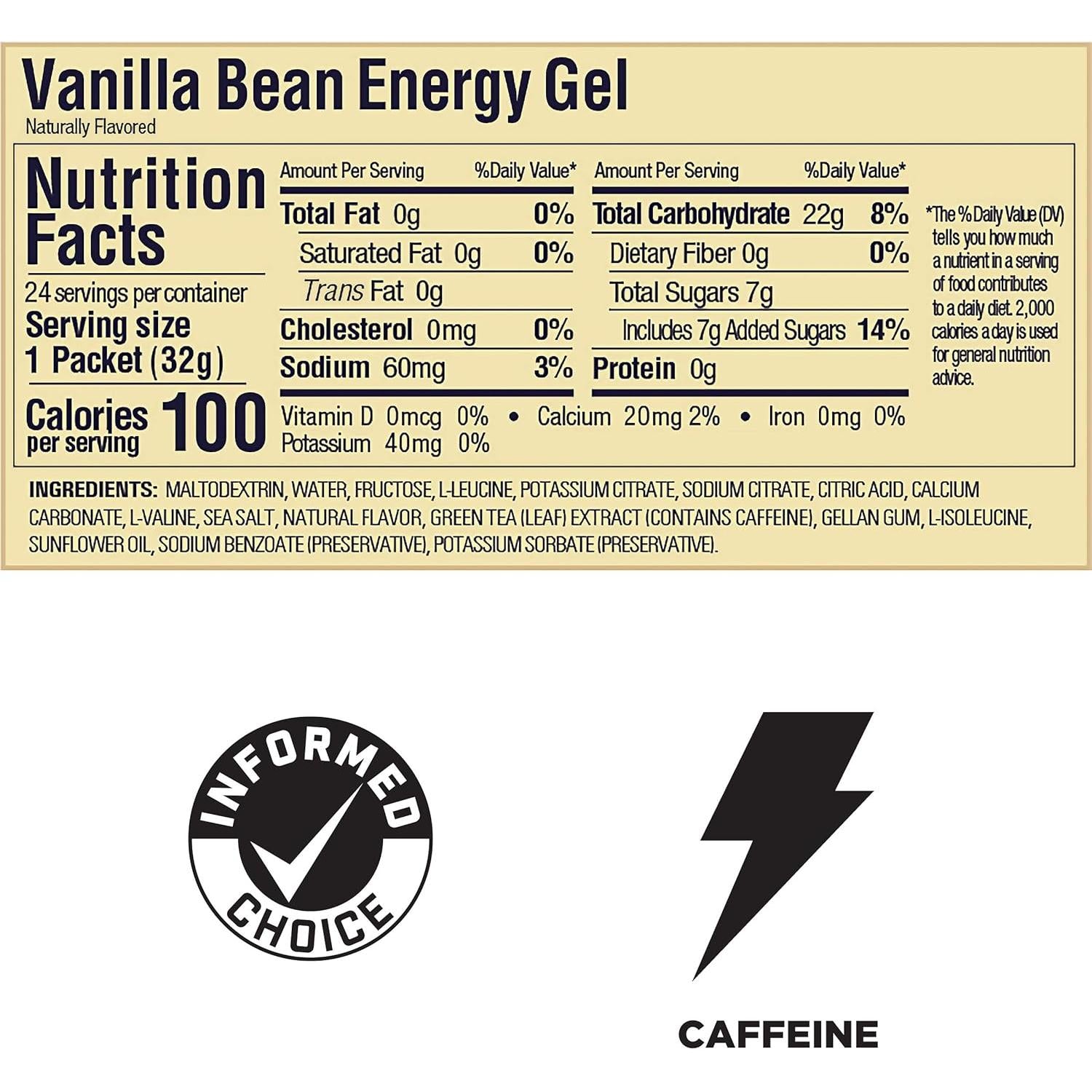 GU Energy Gel-N101 Nutrition