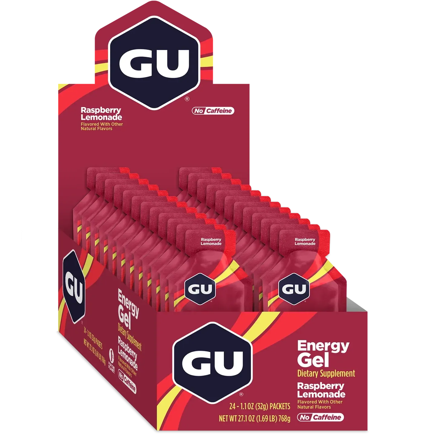 GU Energy Gel-Box (24 packs)-Raspberry Lemonade-N101 Nutrition