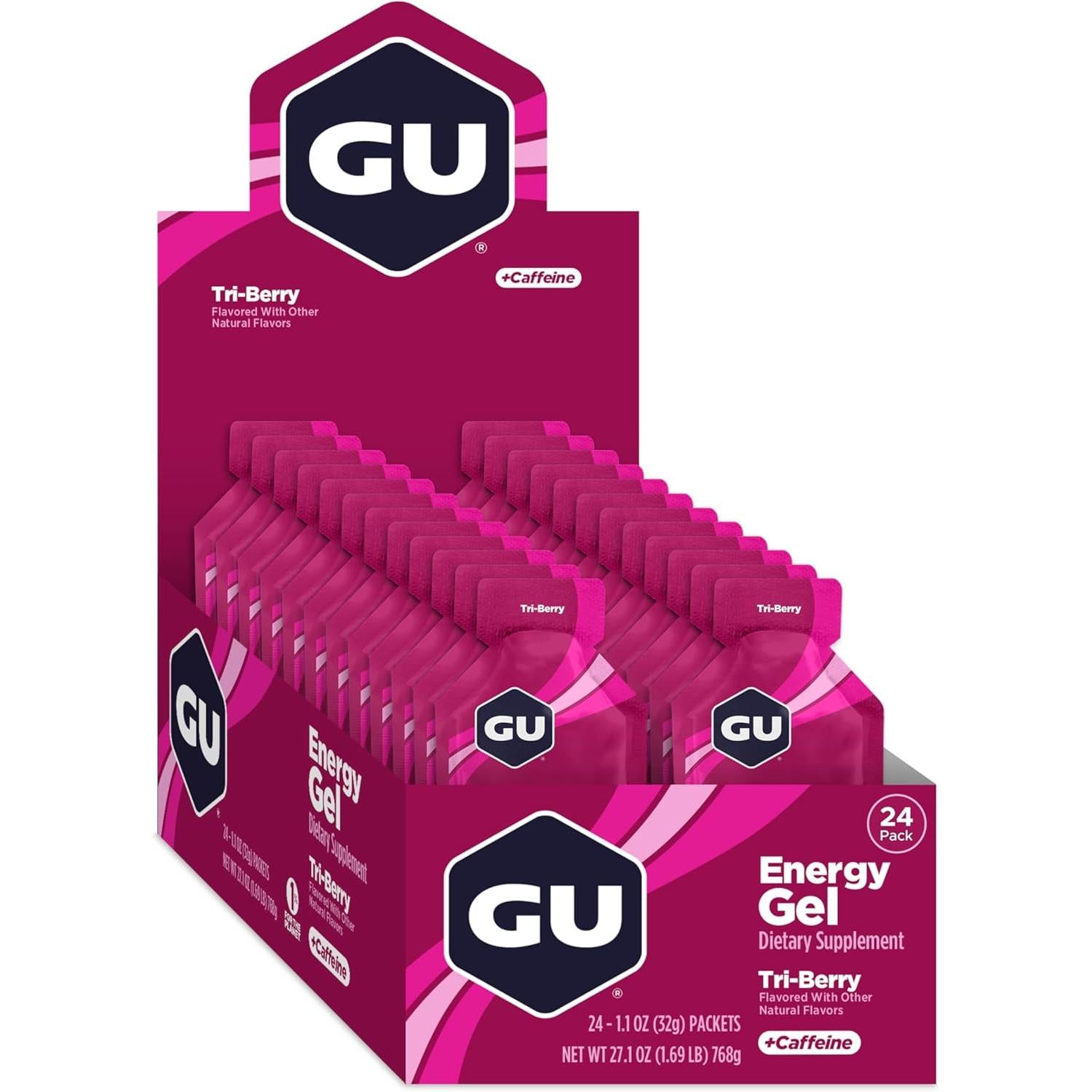 GU Energy Gel-Box (24 packs)-Tri-Berry-N101 Nutrition