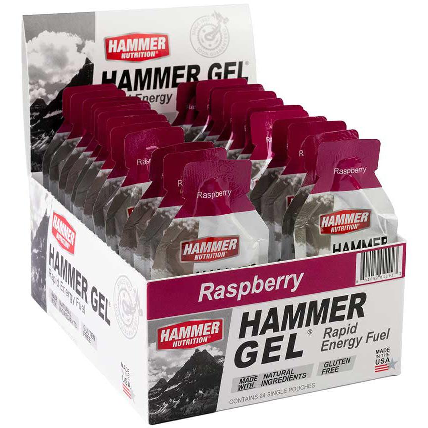 Hammer Nutrition Hammer Gel Packets-Box (24 Single Packets)-Raspberry-N101 Nutrition