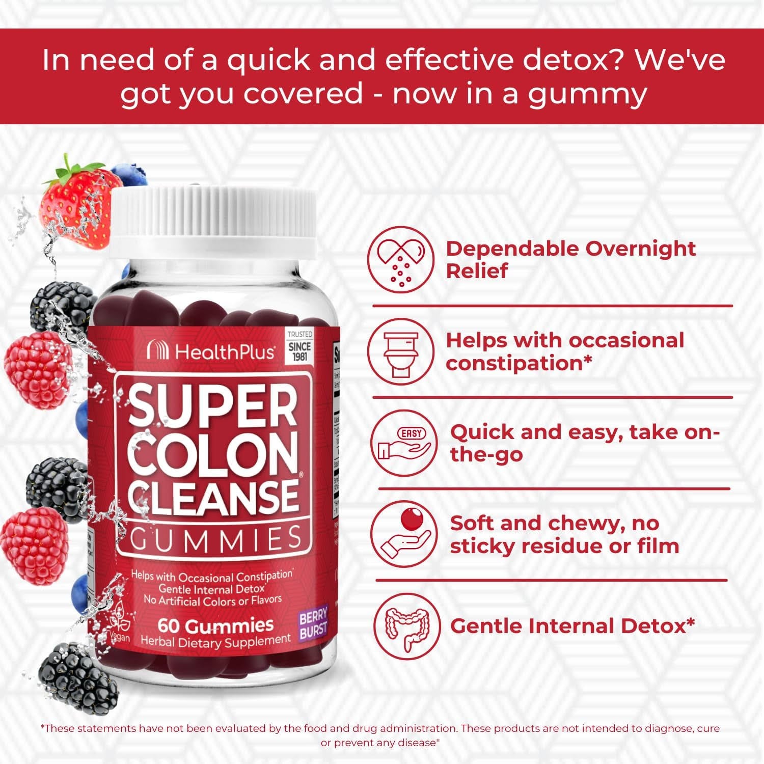 Health Plus Super Colon Cleanse Gummies-N101 Nutrition