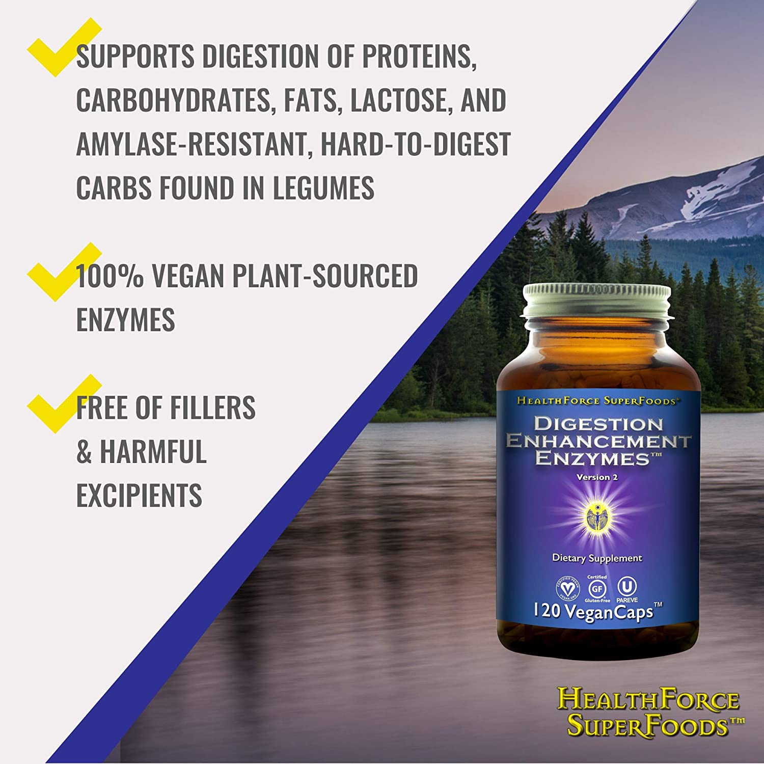 HealthForce SuperFoods Digestion Enhancement Enzymes-N101 Nutrition