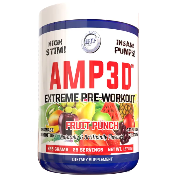 Hi-Tech Pharmaceuticals AMP3D-25 servings-Fruit Punch-N101 Nutrition