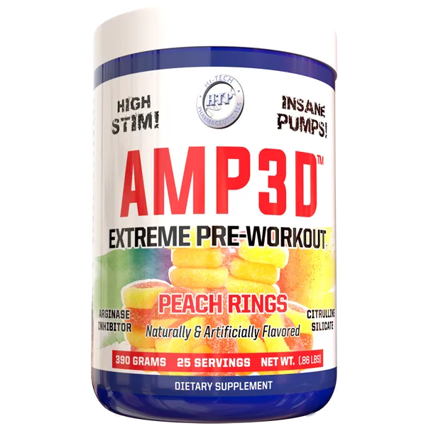 Hi-Tech Pharmaceuticals AMP3D-25 servings-Peach Ring-N101 Nutrition