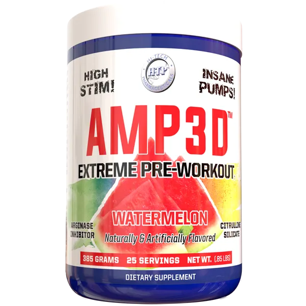 Hi-Tech Pharmaceuticals AMP3D-25 servings-Watermelon-N101 Nutrition