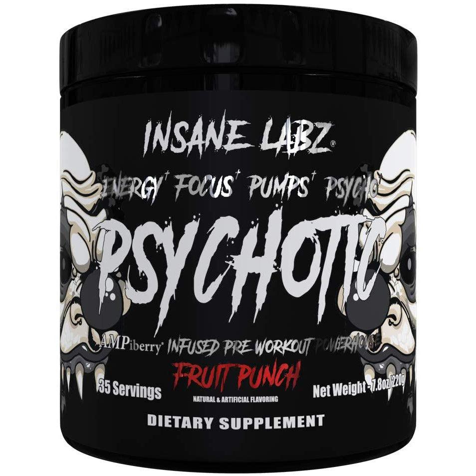 Insane Labz Psychotic Black-35 servings-Fruit Punch-N101 Nutrition