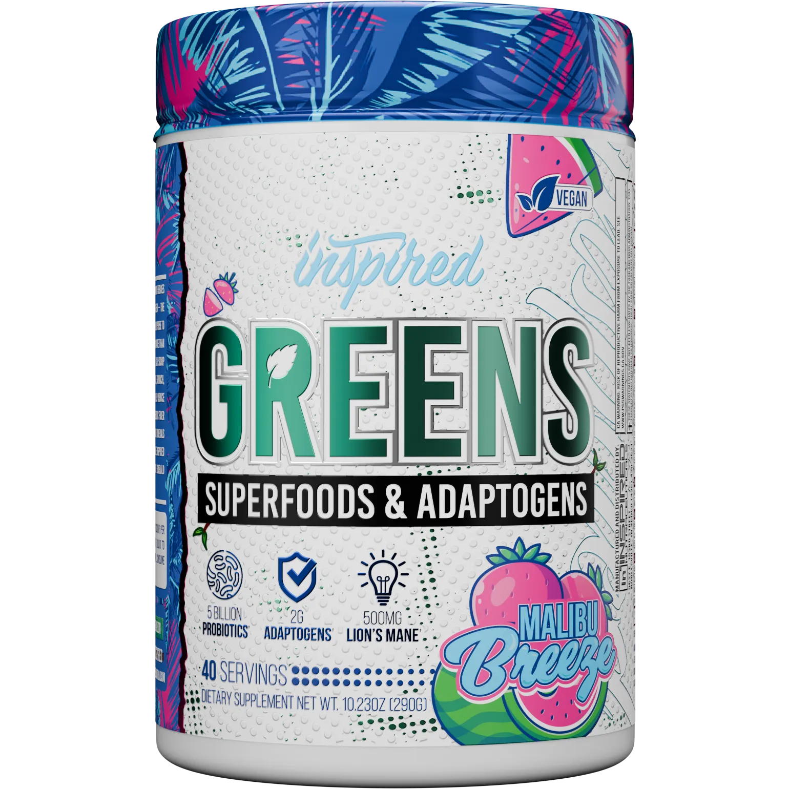 Inspired GREENS Superfood Powder-40 servings-Malibu Breeze-N101 Nutrition
