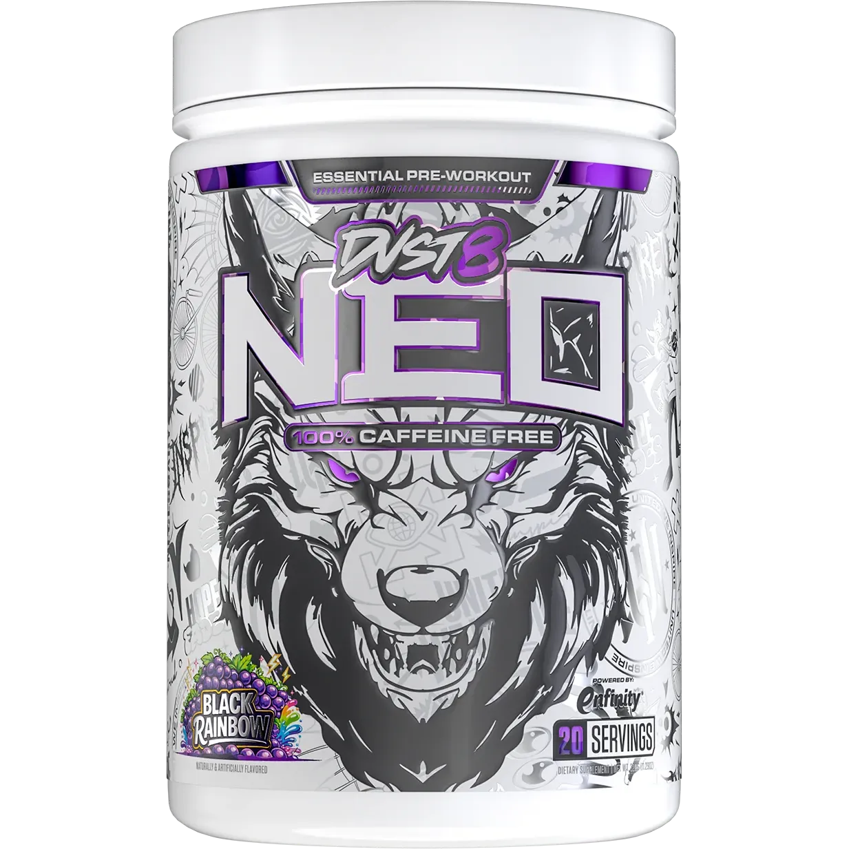 Inspired Nutraceuticals DVST8 NEO-20 servings-Black Rainbow-N101 Nutrition