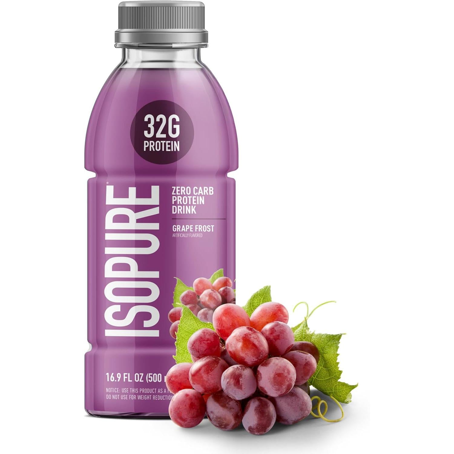 Isopure Zero Carb Protein Drink (Plastic Bottle)-Bottle (16 fl oz)-Grape Frost-N101 Nutrition