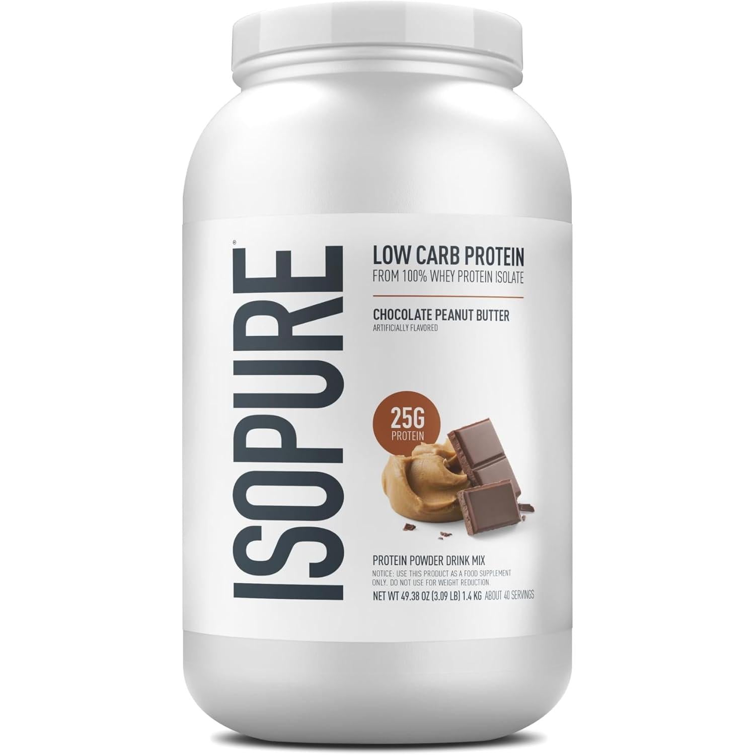 Isopure Zero/Low Carb Protein-3 lbs-Chocolate Peanut Butter-N101 Nutrition