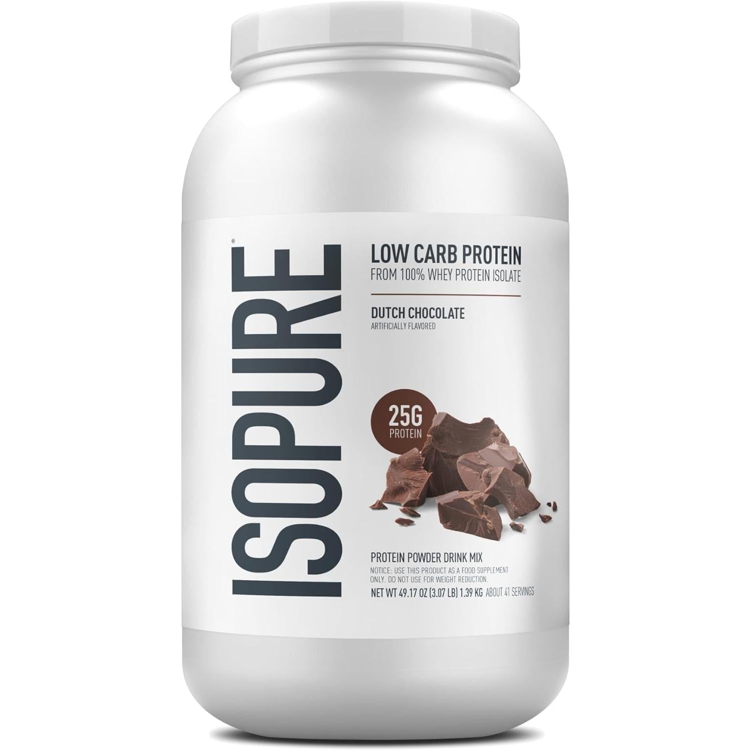 Isopure Zero/Low Carb Protein-3 lbs-Dutch Chocolate-N101 Nutrition