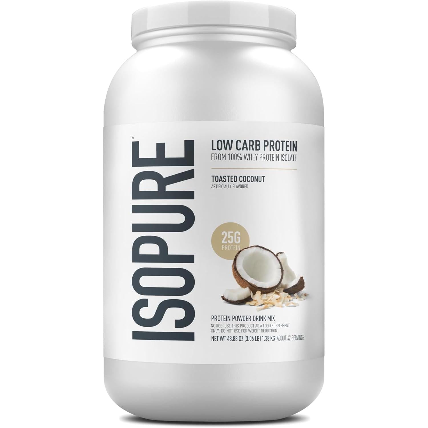 Isopure Zero/Low Carb Protein-3 lbs-Toasted Coconut-N101 Nutrition
