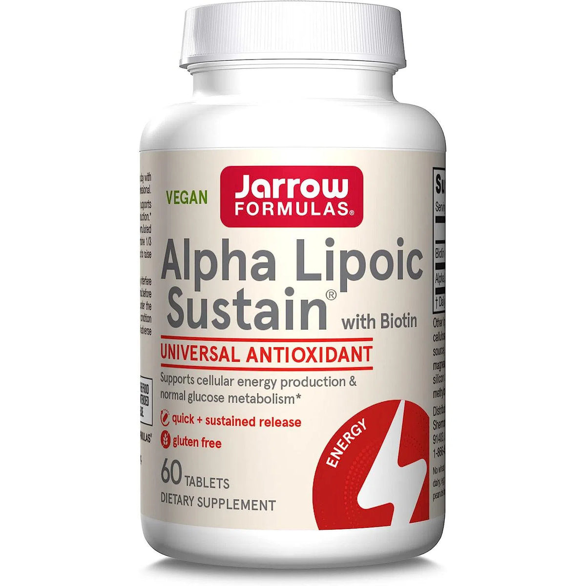 Jarrow Formulas Alpha Lipoic Sustain-60 tablets-N101 Nutrition