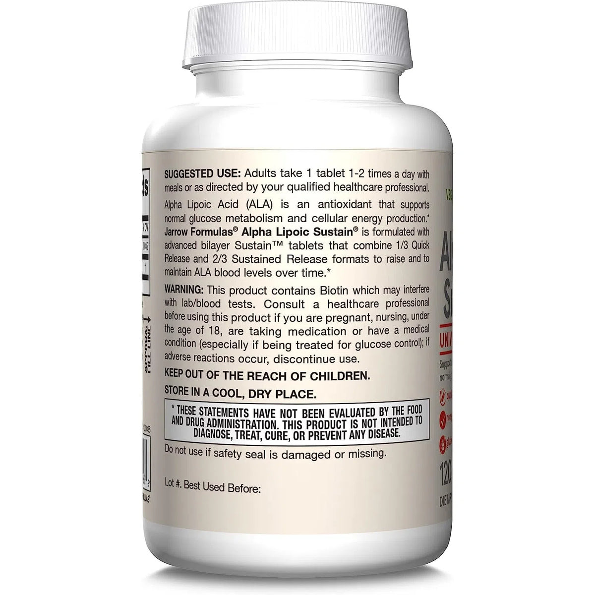 Jarrow Formulas Alpha Lipoic Sustain-N101 Nutrition