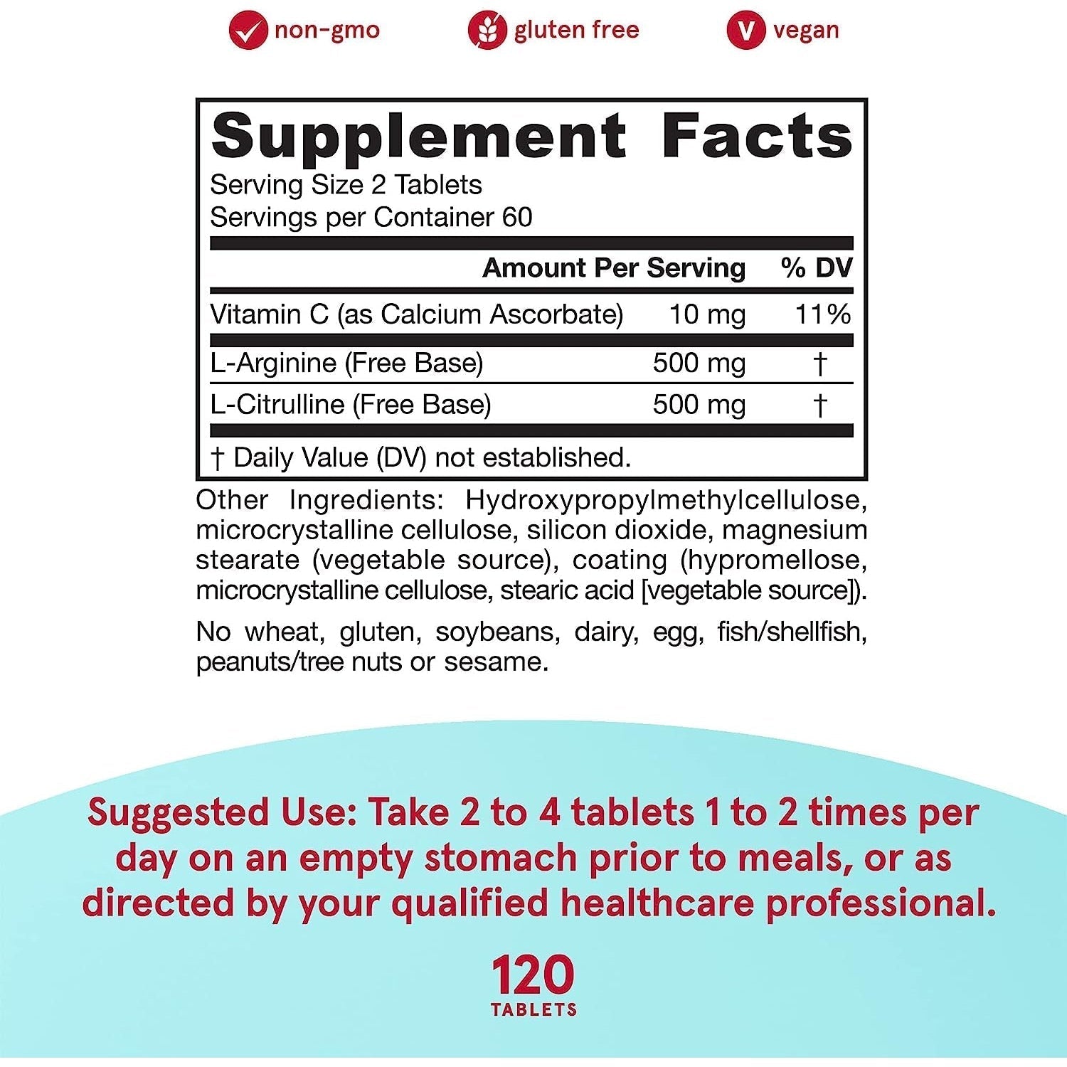 Jarrow Formulas Arginine-Citrulline Sustain-N101 Nutrition