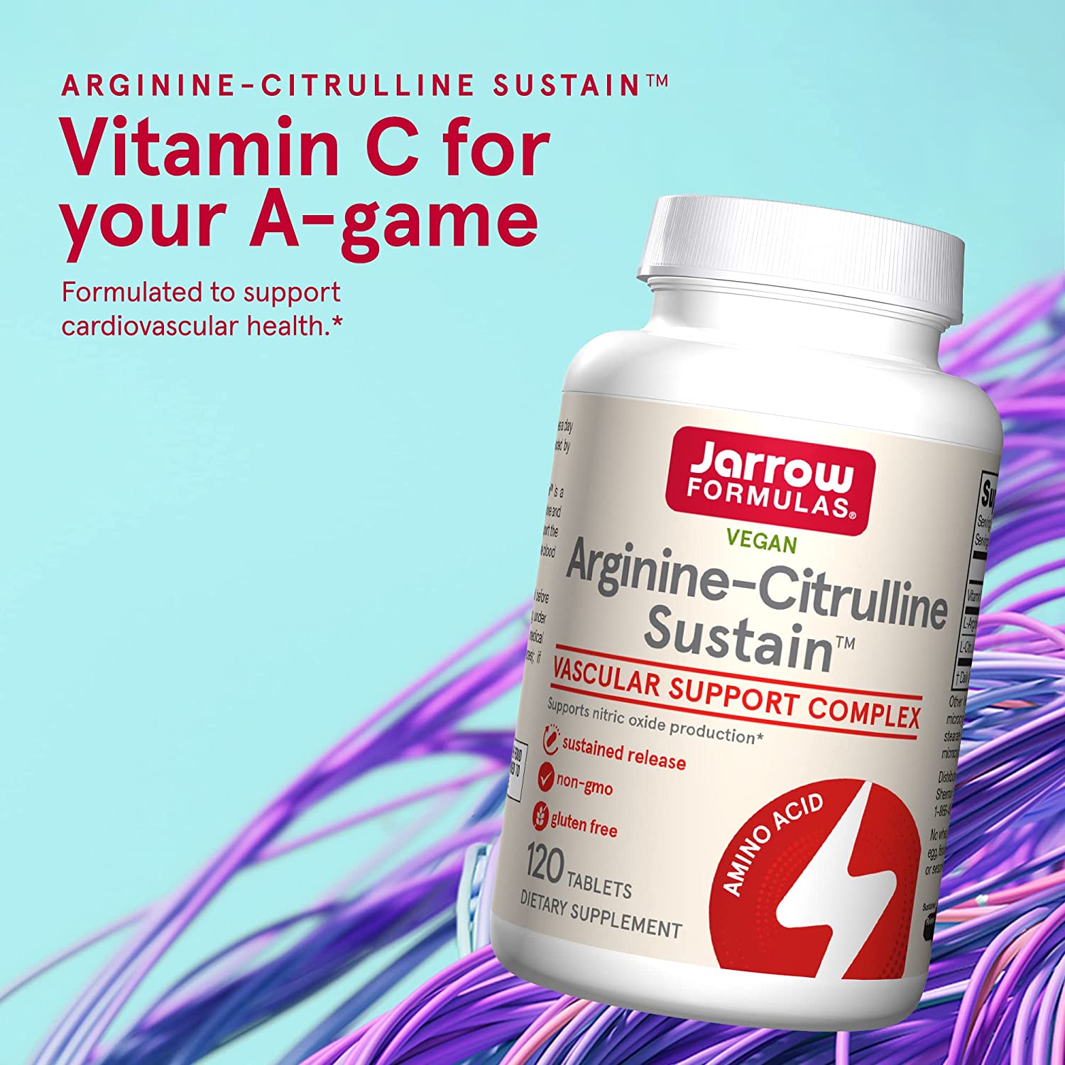Jarrow Formulas Arginine-Citrulline Sustain-N101 Nutrition