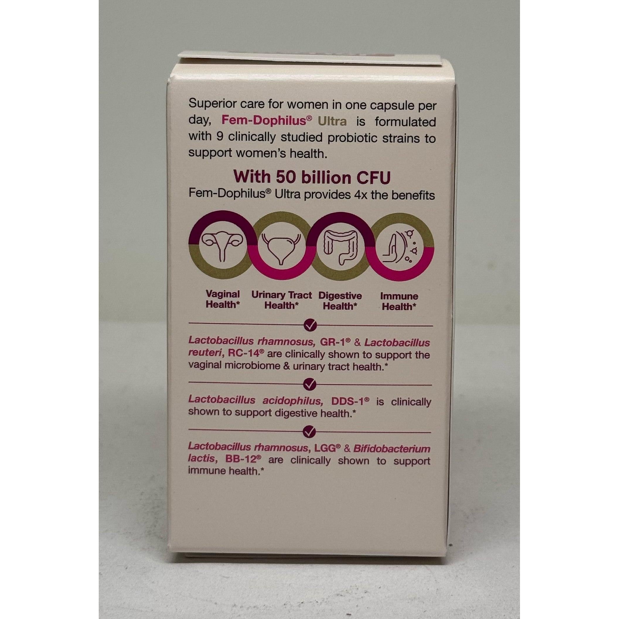Jarrow Formulas Fem Dophilus Ultra 50 Billion CFU (Refrigerated) (BEST BY 03/2027 - FINAL SALE / NO RETURNS)-N101 Nutrition