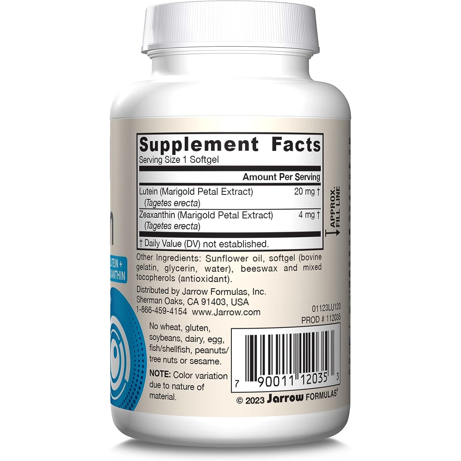 Jarrow Formulas Lutein 20 mg-N101 Nutrition