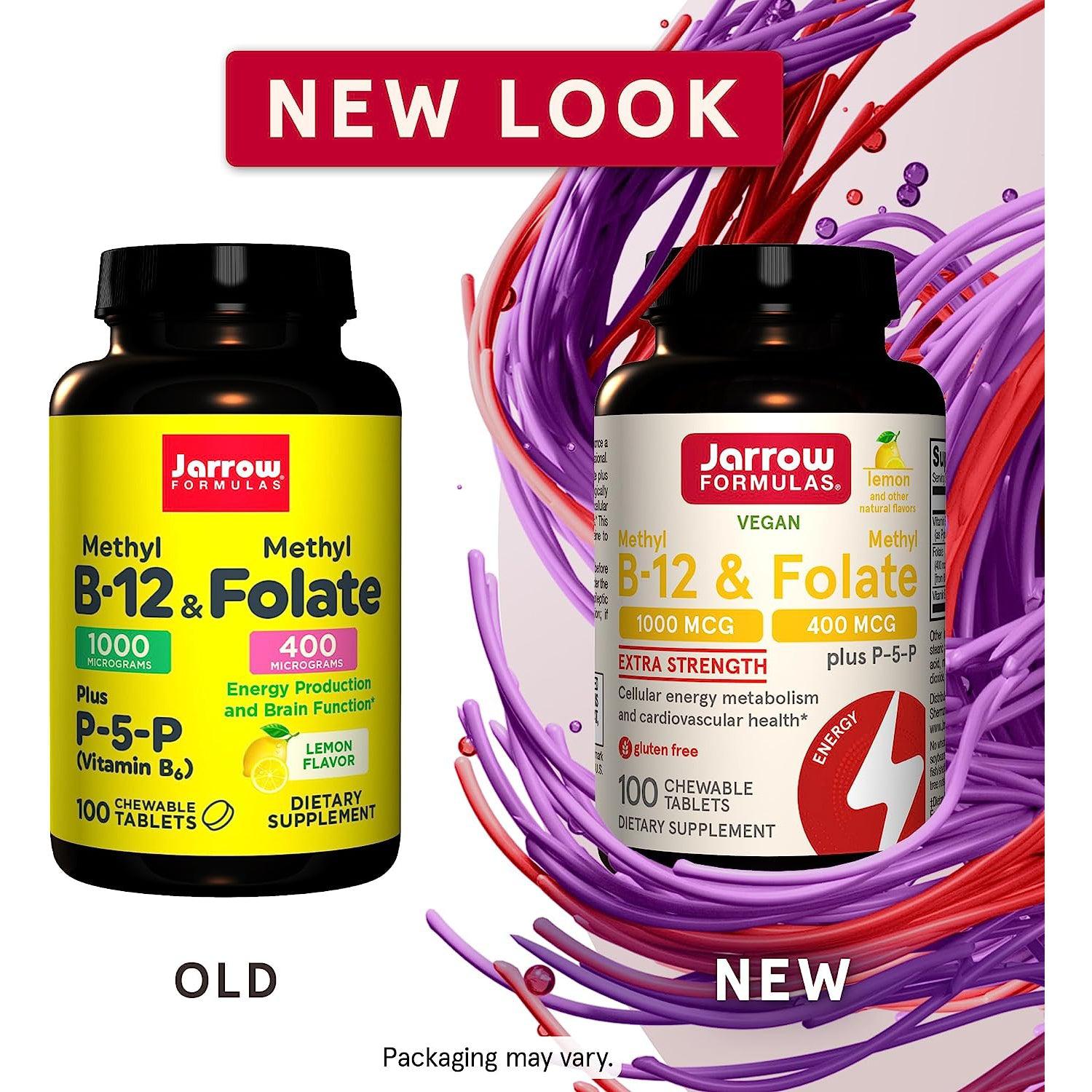 Jarrow Formulas Methyl B-12 & Methyl Folate Lemon-N101 Nutrition