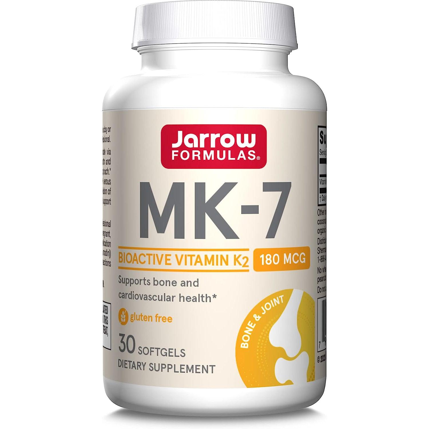 Jarrow Formulas MK-7 - 180 mcg-30 softgels-N101 Nutrition
