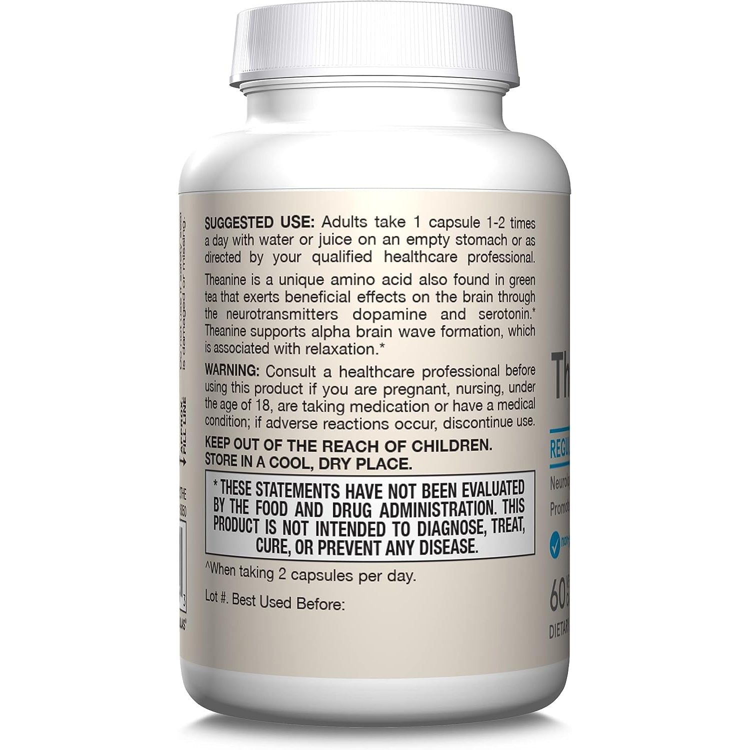 Jarrow Formulas Theanine 100 mg-N101 Nutrition
