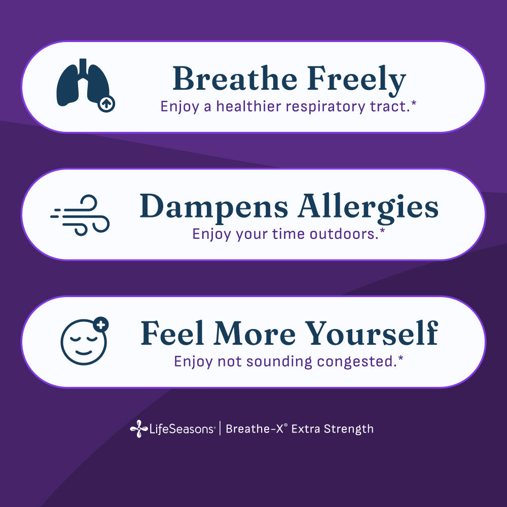 LifeSeasons Breathe-X Extra Strength with Butterbur Extract-N101 Nutrition