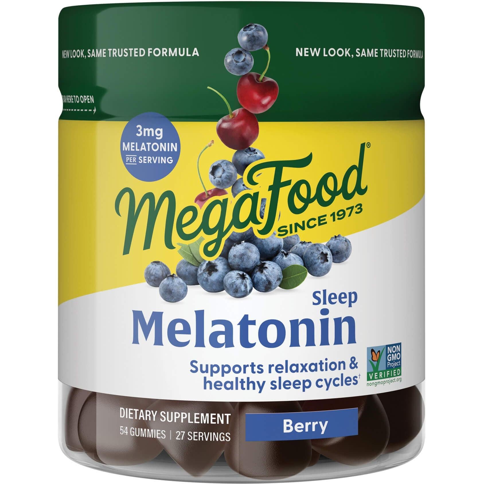 MegaFood Melatonin Sleep Gummies 3mg-54 gummies-N101 Nutrition